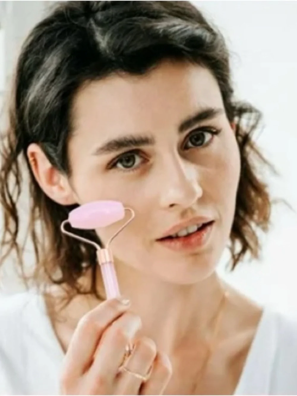 Sephora Rose Quartz Facial Roller - Light Pink